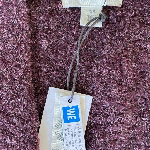 TREASURE Bond Cardigan New BNWT Cozy Dark Purple - Picture 7 of 13